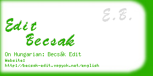 edit becsak business card